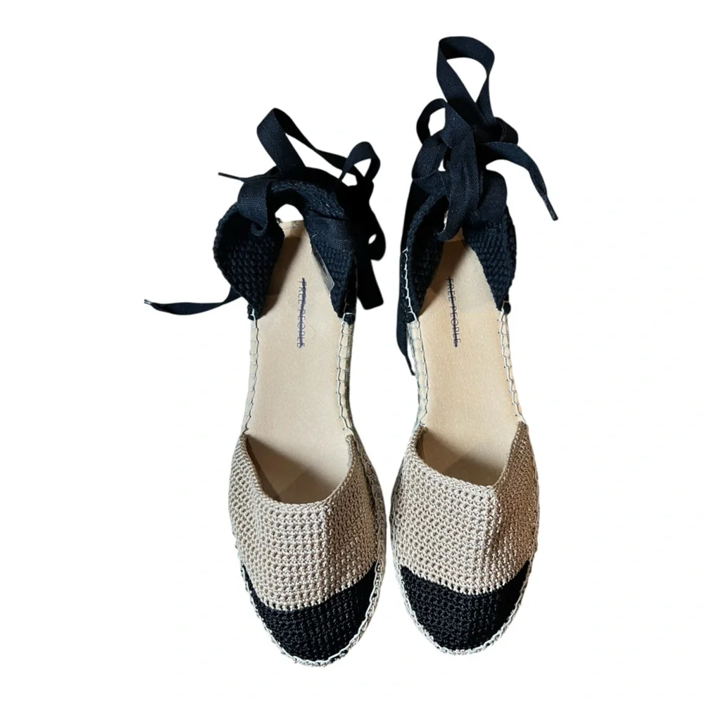 Free People Island Time Wrap Espadrilles Boho Crochet Handmade Spain EU 39 NIB